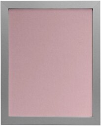 "FRAMES BY POST 25mm wide H7 Silver Picture Photo Frame with Pink Backing Board 18""x14"""