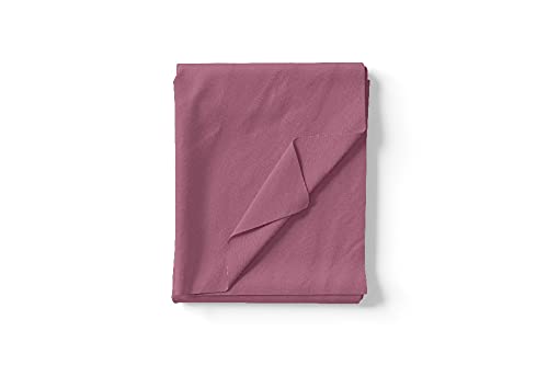 Homemania 13934 Two-Double Sheet, Plain Colour for the Bed, with Pillowcase, Pink, Cotton, 240 x 290 cm