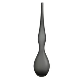 Glass Vase Slate Smoke Decorative Object Grey 68 cm