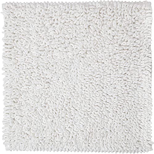 Sealskin Twist Bath Mat, Polyester, White, 60 x 3 x 60 cm