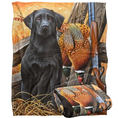 Jq Licensing - Jg-Jp Labrador Hunting Dog Silky Touch Super Soft Throw Blanket 152 X 127 Cm