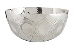 Premier Housewares Complements Bowl with Nickel Finish/Made From Strong Aluminum/Decorative Piece/Punch Bowl/Fruit Bowl/Durable/Dimensions are 32 x 14 x 32