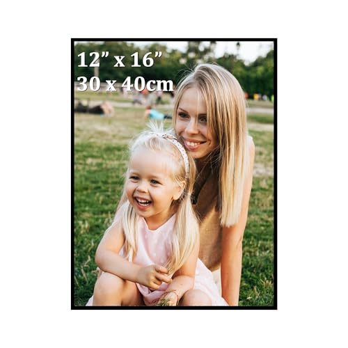 Ditwis 30x40 cm Photo Frame Black, 16x12 inch Poster Frame for Horizontal or Vertical Wall Display in Living Room, Office, Gallery