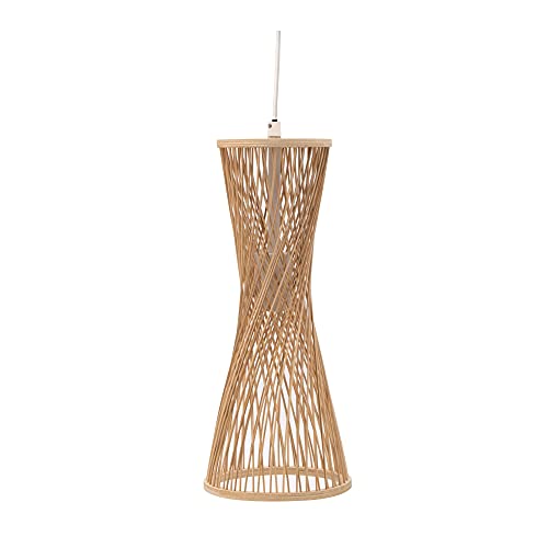 Pauleen 48197 Woody Glow Pendant luminaire max. 20 watt Beige, White, Rattan, Metal E27
