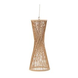 Pauleen 48197 Woody Glow Pendant luminaire max. 20 watt Beige, White, Rattan, Metal E27