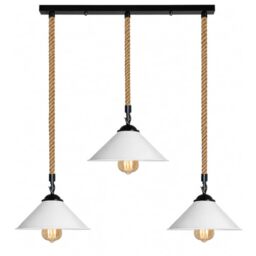 LEDSone Modern 3 Light Pendant Ceiling Lamp Adjustable Height Metal Shades 50cm Bar Nordic Style Hanging Fixture for Dining Room, Kitchen Island, Living Room, Bedroom