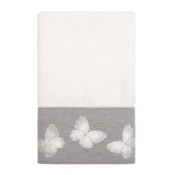 Avanti Linens Yara Collection, Cotton, White, Embellished Fingertip Towel