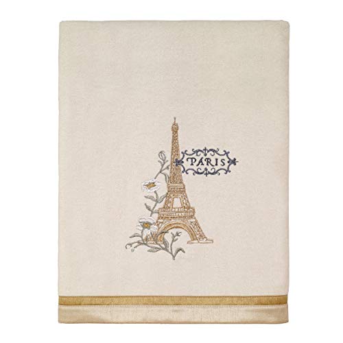 Avanti Linens Paris Botanique Collection, Embroidered Bath Towel, Ivory
