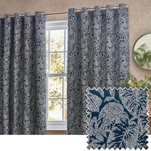 furn. Wylder Nature Bali Botanical Jacquard Eyelet Curtains