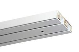 Gardinia GE2 Curtain Rail with Panel Mounting, 2-Track, Plastic, 120 cm, White