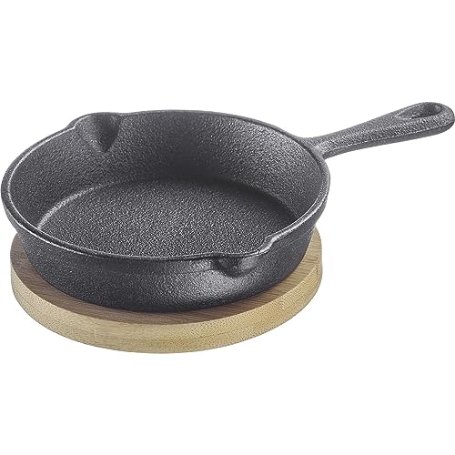Westmark Tapas + Friends cast iron skillet ??? small cast iron casserole, for all types of cookers, induction or grill, cast iron skillet incl. mat ??? iron, 125 ml