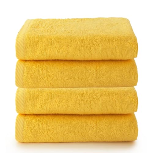 Top Towel Plus Set of 4 Bath Towels and Washbasin 100% Cotton - Soft, Absorbent and Durable Towels 50 x 100 cm - Ideal Set for Modern Bathroom