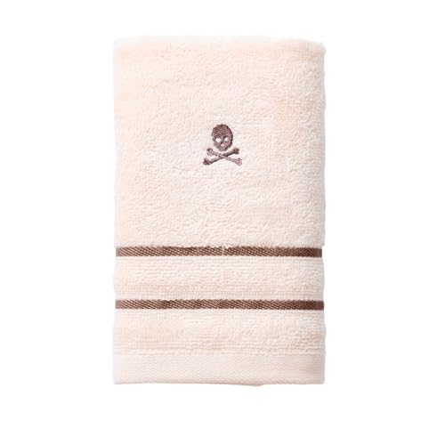 Scalpers Guest Towel Beige Striped Brown 30x50cm 100% Cotton 470GSM Home