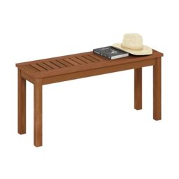 Furinno TIOMAN Outdoor Bench, Backless Garden Bench, for Patio, Garden, Porch, 12 x 39 x 19, Light Wood