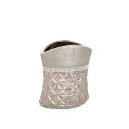 Romimex Vase Silver Ceramic 17 x 20 x 10 cm