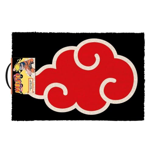 Pyramid Europe Naruto Door Mat (Akatsuki Symbol Design) Coconut Door Mat, Outdoor and Indoor 60 cm x 40 cm - Officially Licensed Product