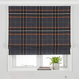 "Paoeltti Aviemore Roman Blind, Polyester, Rust, 91cm width x 137cm drop (36"" x 54"" inches)"