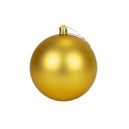 25cm Large Deep Gold Bauble PVC Shatterproof Matt Finish Christmas Balls Ornament - Festive Xmas Tree Hanging Decorations, Round Ornament for Holiday Home Decor