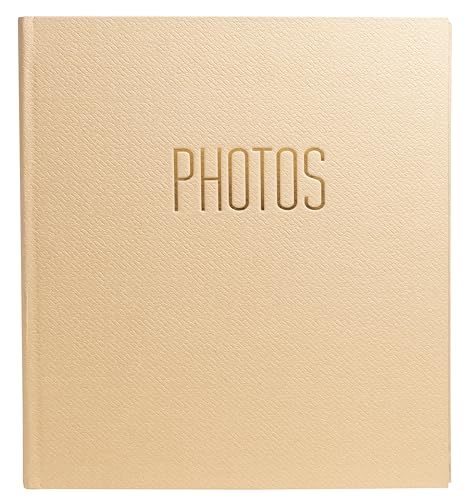 Exacompta - Ref 15602E - 1 Office by Me Photo Album Book - 300 Photos - 60 Black Pages - Format 29 x 32 cm - Cover Covered with Beige Textile Effect Paper
