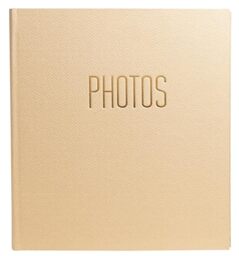 Exacompta - Ref 15602E - 1 Office by Me Photo Album Book - 300 Photos - 60 Black Pages - Format 29 x 32 cm - Cover Covered with Beige Textile Effect Paper