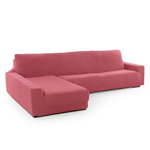 SOFASKINS?? Super Elastic Chaise Longue Cover, Sofa Cover Left Long Armrest, Sofa Cover Breathable, Comfortable and Durable, Compatible Dimensions of Sofa (210-340 cm), Colour Clear Fuxie