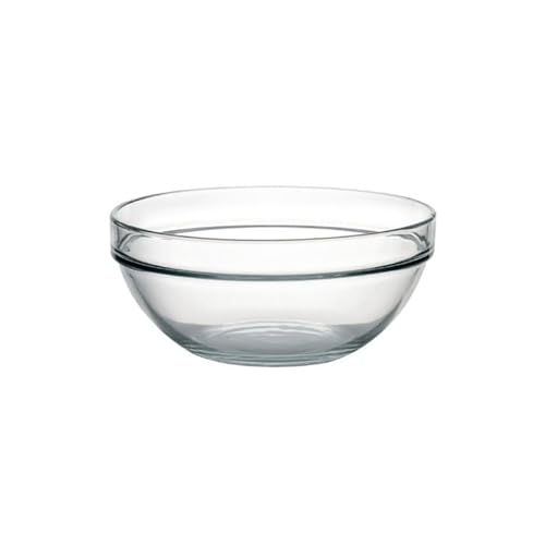 Arcoroc Empilable Mixing/Salad Bowl, 23 cm, 9 inch (Pack 6) - Space-saving design allows safe nesting, while thermal shock resistance supports seamless prep-to-table service.