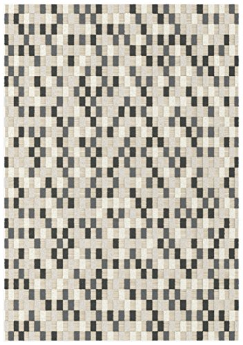 Aspect TAUPE MOSAIC Geometric Check Pattern Area Rug-Multi-colour (Grey, 120x170cm)