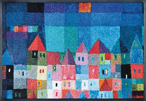 Wash&Dry Door Mat, Acrylic, Multicoloured, 50x75x0.7 cm