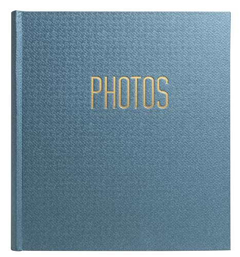 Exacompta - Ref 15603E - 1 Office by Me Photo Album - 300 Photos - 60 Black Pages - Format 29 x 32 cm - Cover Covered with Textile Effect Paper Duck Egg Blue