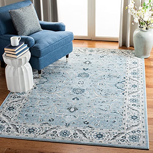 Safavieh Traditional Rug for Living Room, Dining Room, Bedroom - Isabella Collection, Short Pile, in Light Blue and Cream, 122 X 183 cm