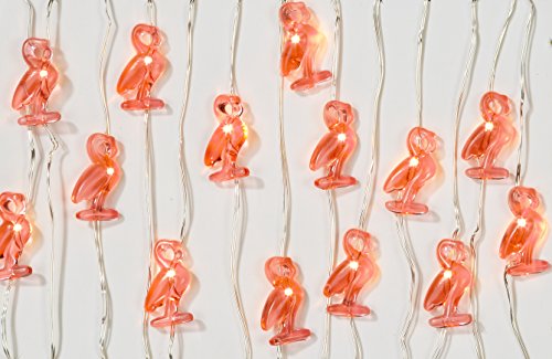 Talking Tables Tropical Fiesta Flamingo 30 LED Lights on 3M Silver Wire Party Decoration
