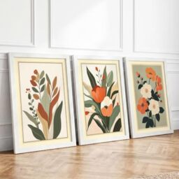 Botanical Illustrations Botanical Set of 3 Framed Wall Art Prints A3