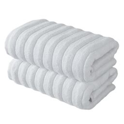 BERIBO Cloud Turkish Towel Set 100% Cotton 620gsm (Alpine White, 2 Hand Towels)