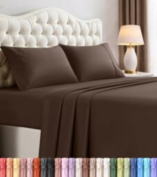 Utopia Bedding King Bed Sheets Set - 4 Piece Bedding - Brushed Microfiber - Shrinkage and Fade Resistant - Easy Care (King, Brown)