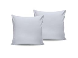 Luxurious Satin Pillowcase Set (2 Pieces), 80 x 80 cm, 100% Cotton Satin, 210 Thread Count, White, Envelope Closure, Machine Washable at 30°C, Perfect for Comfort and Style