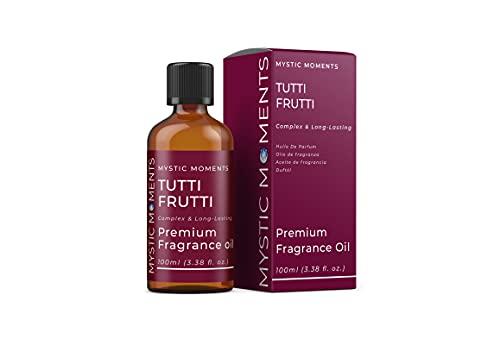 Mystic Moments - Tutti Frutti Fragrance Oil - 100ml - Tutti Frutti notes create a sweet mixed fruit scent for candles, soaps, wax melts and diffusers.