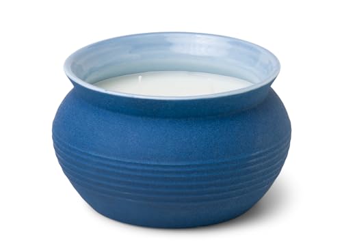 Paddywax Scented Candles Santorini Collection Greek-Inspired Candle in Matte Ceramic Jug, 368g, Salted Blue Agave