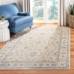 Safavieh Traditional Indoor Woven Rectangle Area Rug, Vintage Collection, VTG874, in Slate / Cream, 201 X 279 cm for Living Room, Bedroom or Any Indoor Space