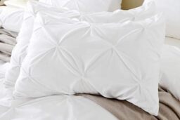 SLEEPNICE European Square Pinch Pillow Shams Set of 2 Taupe Pinch Pillow Shams 28x28 Pillow Covers- Luxurious Hotel Quality 100% Egyptian Cotton 600 Thread Count Gorgeous Pinch Euro Pillow Sham