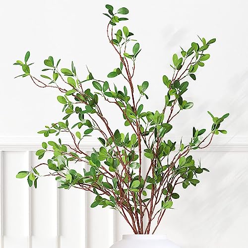 "Melorca&Guilla Artificial Plants,3PCS 43.3"" Green Faux Branches for Vase,Artificial Plants for Shop Garden Office Home D??cor"