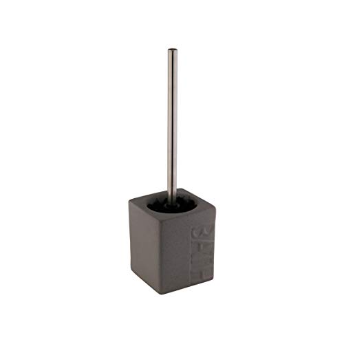 Axentia Toilet Brush Set, Dolomite Chrome plated, Gray, ca. 10,5 x 13 x 10,5 cm