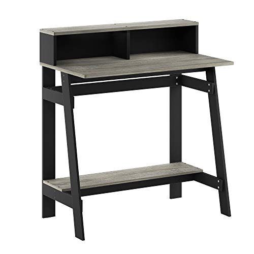 Furinno Simplistic A Frame Computer Desk, Study Desk, Writing Desk, Black/French Oak
