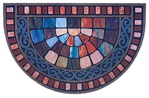 Hanse Home Printed Doormat Flocked 3D Look with Non-Slip PVC Floor Dirt Trapper Mat Door Mat Dirt Trapper Entrance Rug Indoor and Outdoor Various Designs, 45 x 70 cm, Ornaments