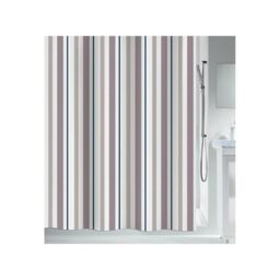 Spirella Biarritz Anti-Mould Shower Curtain, Anti-Bacterial, Washable, Waterproof, Polyester/Cotton, 180 x 200 cm, Stripes