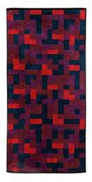 Möve Modernism shower towel rectangles allover 80 x 150 cm made of 100% cotton, red