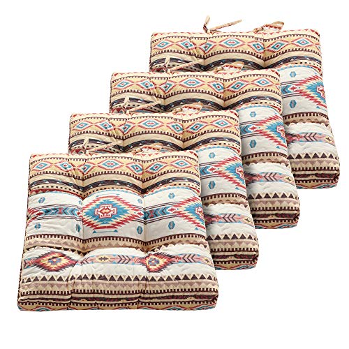 Greenland Home Triple-Cushioned Chair Pad, 18x18 inches (Set of 4), Phoenix 4 Count