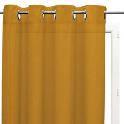 Soleil d'ocre Cotton Net Curtains, Yellow, 135 x 250 cm
