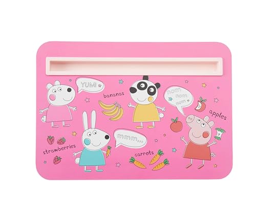 Peppa Pig Officially Licensed Lap Tray with Tablet Slot ??? Cushioned Base, Lightweight, Portable & Multi-Use Lap Desk for Kids and Adults