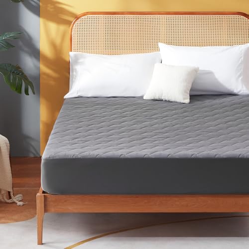 Sonive Thin Double Mattress Topper, Waterproof Double Mattress Protector
