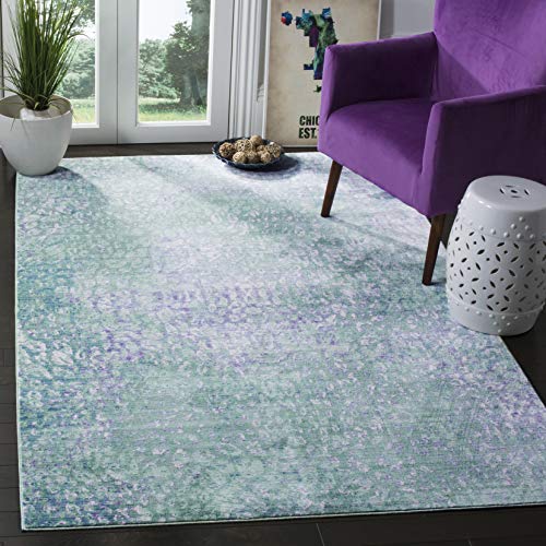 Safavieh Metro-Mod Indoor Woven Rectangle Area Rug, Mystique Collection, MYS977, in Blue / Multi, 91 X 152 cm for Living Room, Bedroom or Any Indoor Space